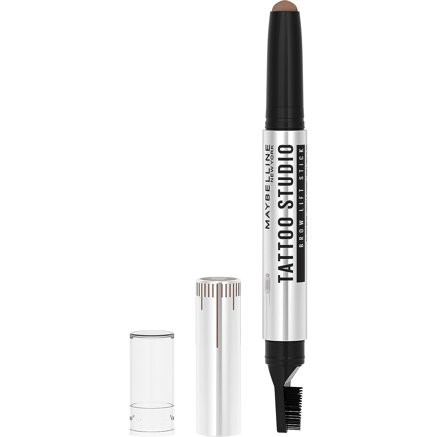 Maybelline New York TattooStudio Brow Lift Stick Makeup with Tinted Wax Conditioning Complex, Soft Brown, 1 Count