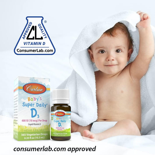 Carlson Laboratories Super Daily D3 for Baby, 0.086 Fl oz90 Count (Pac