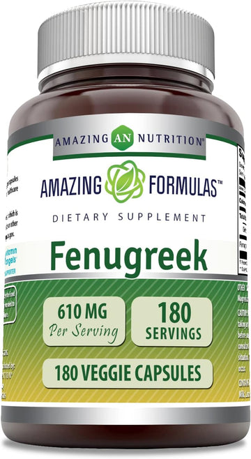 Amazing Formulas Fenugreek Seed 610 Mg 180 Veggie Capsules Supplement