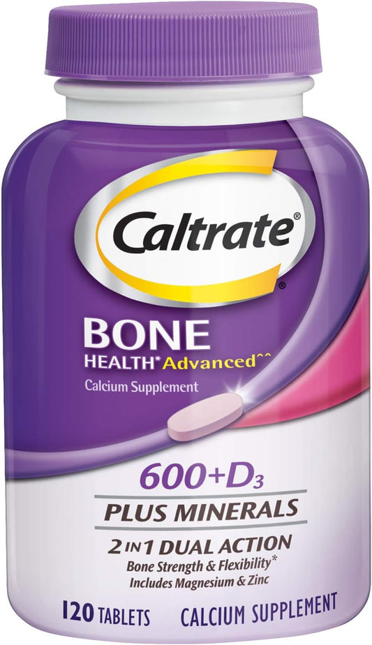 Caltrate Bone Health Advanced 2in1 Dual Action Minerals, 120 Tablets e