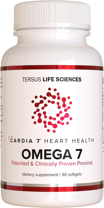 Cardia 7 Heart Health Omega 7 - Containing Patented Provinal Purified Omega 7 Fatty Acids - No Fish Smell or Burp-Back -