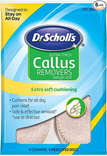 Dr. Scholl's Extra Thick Callus Removers 4 Cushions ea.(Packs of 6)