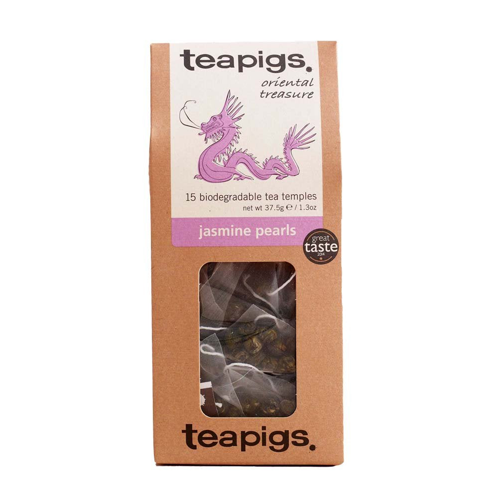 Teapigs Jasmine Pearls Tea Bags Made with Whole Leaves, 15 Count (Pack of 1)
