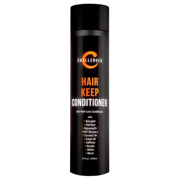 Challenger Men's Hair Keep Conditioner, 10  | DHT Blocking, Hair Growth Conditioner | w/Baicapil, Rejuvasoft, HairSpa | Caffeine, Biotin, Argan & Coconut Oils, & more - (2 mo. Supply)