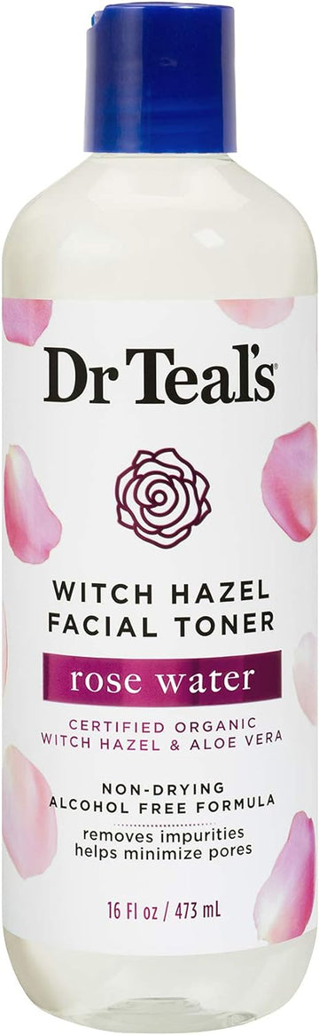 Teal’s Witch Hazel Facial Toner, Rose Water, 16 fl. oz
