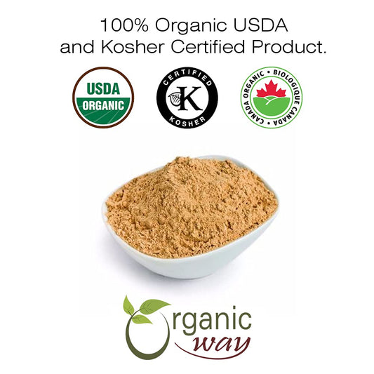 Organic Way Dandelion Root Powder (Taraxacum officinale) | Herbal Tea - European Wild-Harvest | Organic & Kosher Certified | Non GMO & Gluten Free | USDA Certified | Origin - Albania