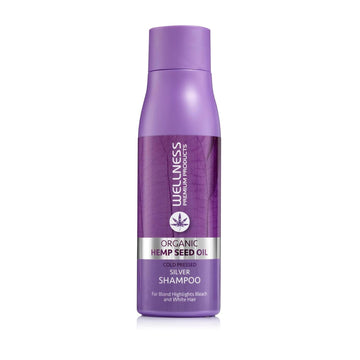 Wellness Premium Products Silver Shampoo for Blonde & Grey Hair Tones Unwanted Brassiness & Yellow Undertones - 500ml