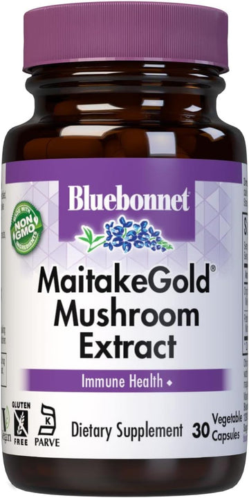 BlueBonnet Maitake Gold Mushroom Extract Supplement, 30 Count