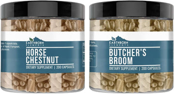 Earthborn Elements Horse Chestnut And Butcher'S Broom Bundle, 200 Caps