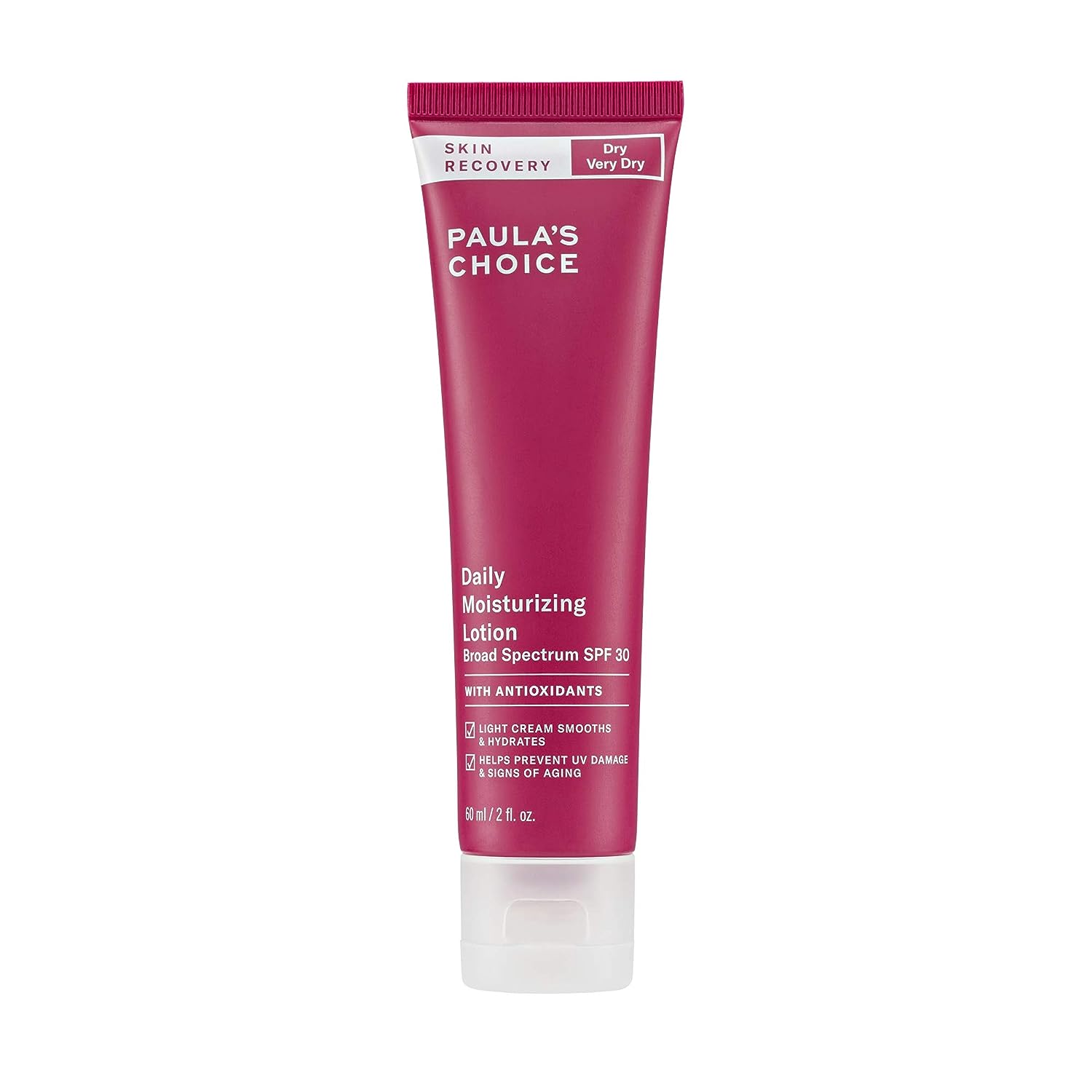Paula's Choice SKIN RECOVERY Daily Moisturizing Lotion SPF 30 Mineral Sunscreen, 2  Bottle Moisturizing Sunscreen for Dry and Sensitive Facial Skin