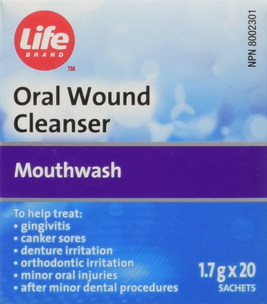 Life Brand Oral Wound Cleanser Powder 20 Envelopes Each