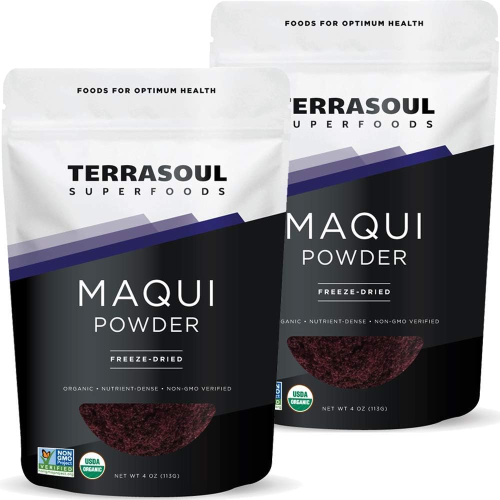 Terrasoul Superfoods Organic Maqui Berry Powder (2 Pack) - Freeze-Dried