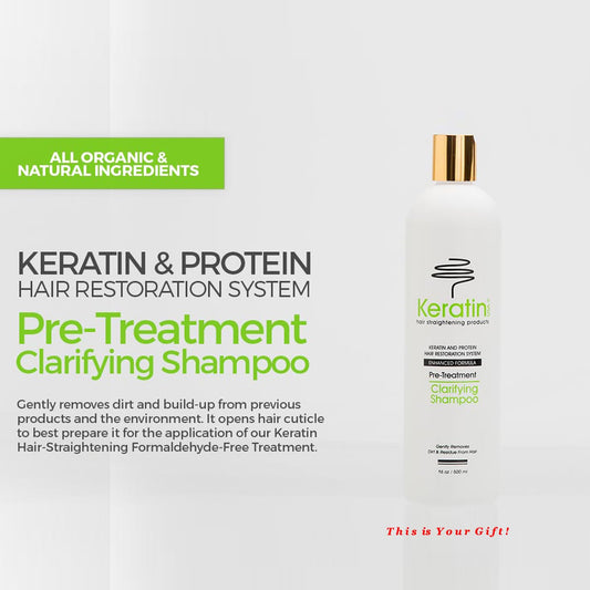 KERATIN USA HAIR STRAIGHTENING PRODUCTS Pre-Treatment Clarifying Shampoo Enhanced Formula 16 / 500