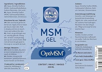 Opti MSM Skin and Facial Gel Lotion - The #1 MSM Gel for Quickly Soothing Joints and Muscles, and Improving Skin Condition- Achieves Soft, Smooth Healthy Skin
