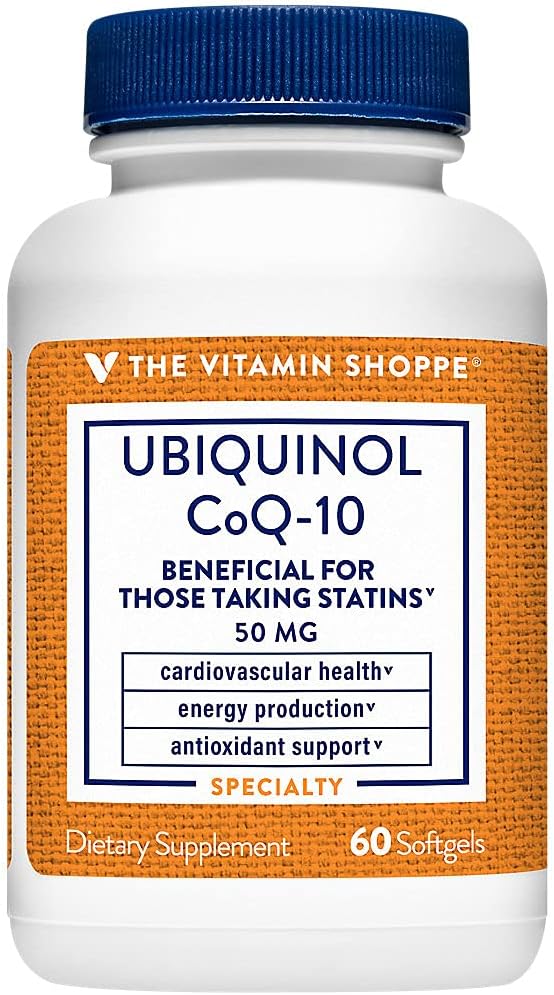 The Vitamin Shoppe Ubiquinol CoQ-10 50mg - Beneficial for Those Taking