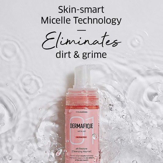 Dermafique Ph Restore Cleansing Mousse, Pink, 150ml