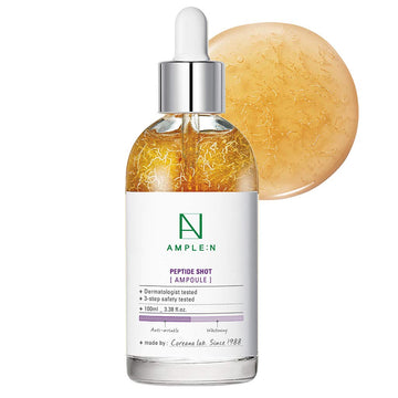 AMPLE:N Peptide Shot Ampoule - Anti-Aging Face Ampoule with Peptide Threads to Minimize Wrinkles and Improve Firmness - Peptide Serum to Lift Sagging Skin - Visibly Plump, 3.38 .
