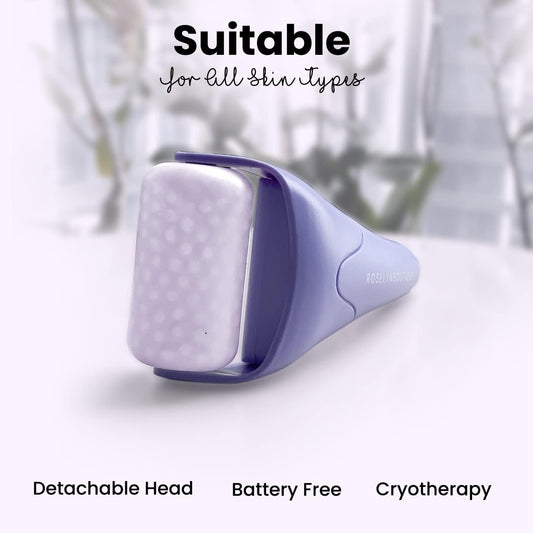 ROSELYNBOUTIQUE Cryotherapy Ice Roller for Face Wrinkles Massager - Self Care Gifts Skincare Facial Tools Relaxation Puffiness for Whole Body Face Eyes (Purple)