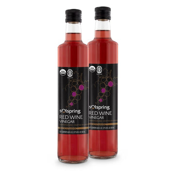 Solspring Biodynamic Red Wine Vinegar, 16.9 Fl. Oz. (500 mL), Unpasteu2 Pounds