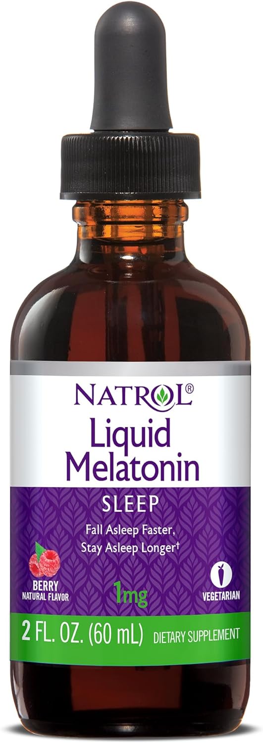 Natrol Liquid Melatonin 1Mg, Berry-Flavored Dietary Supplement For Res