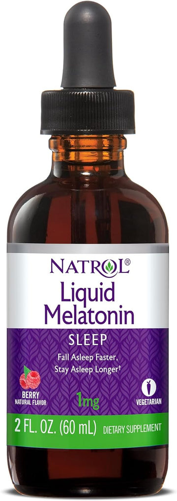 Natrol Liquid Melatonin 1Mg, Berry-Flavored Dietary Supplement For Res