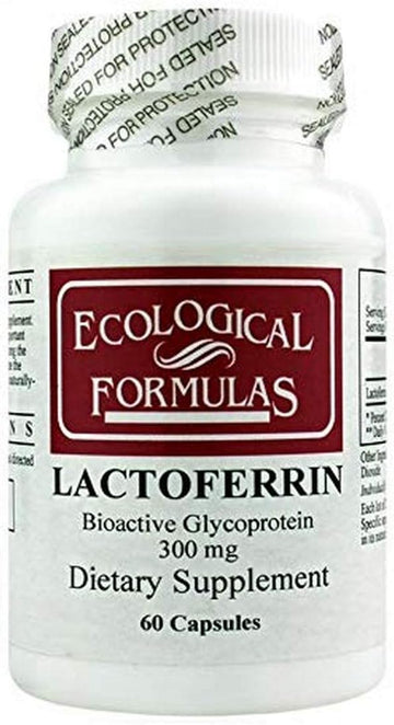 Ecological Formulas Lactoferrin 300 Mg, White, 60 Count