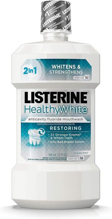 Listerine Whitening Plus Restoring uoride Rinse Clean Mint 946  (Pack of 2)