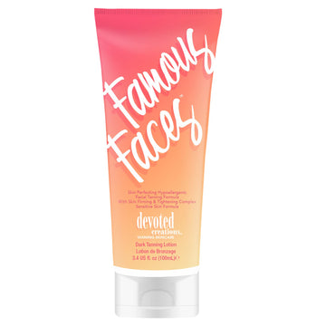 Devoted Creations Famous Faces Skin Perfecting Hypoallergenic Facial Tanning Lotion, 3.4 .