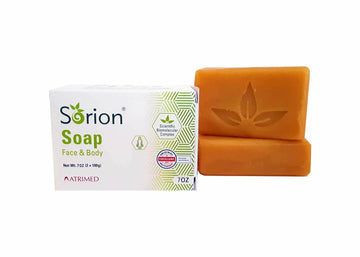 Sorion Psoriasis Soap Bars for Face and Body and Beauty with Coconut Oil, Neem, Turmeric and Pala Indigo, Skin Care with Organic Essential Oils for Men and Women