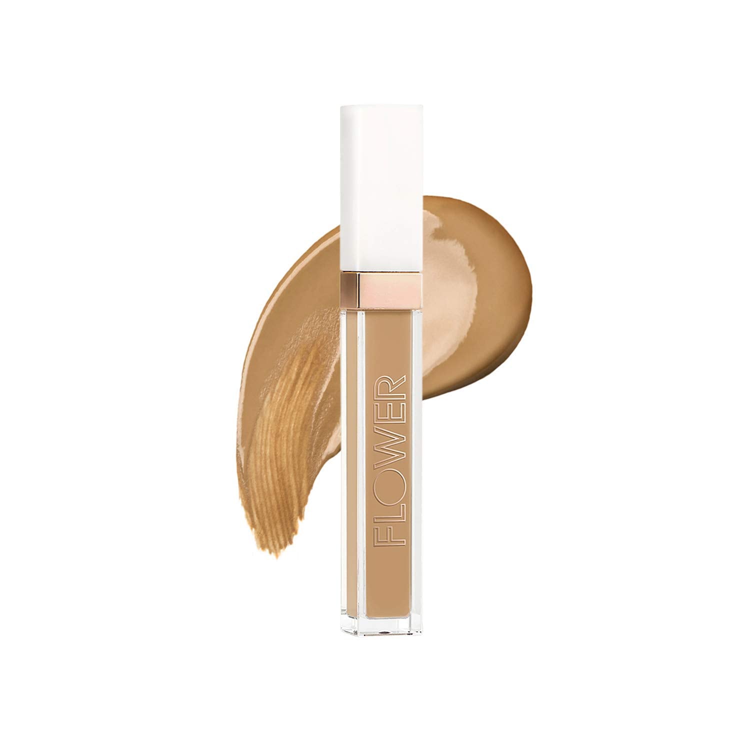OWER BEAUTY Light Illusion Full Coverage Concealer-Diffuse Dark Under Eye Circles, Weightless Formula Crease Proof Makeup, Deep, 0.2