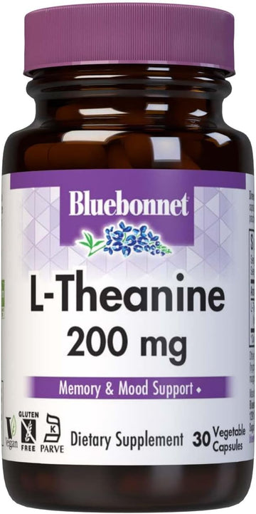 Bluebonnet Nutrition L-Theanine 200 Mg, 30 Count30 Count (Pack Of 1)