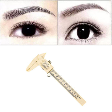 Melleco 1 piece Reusable Makeup Measure Eyebrow Guide Ruler Gauge Tatto Permanent Tools Lockable