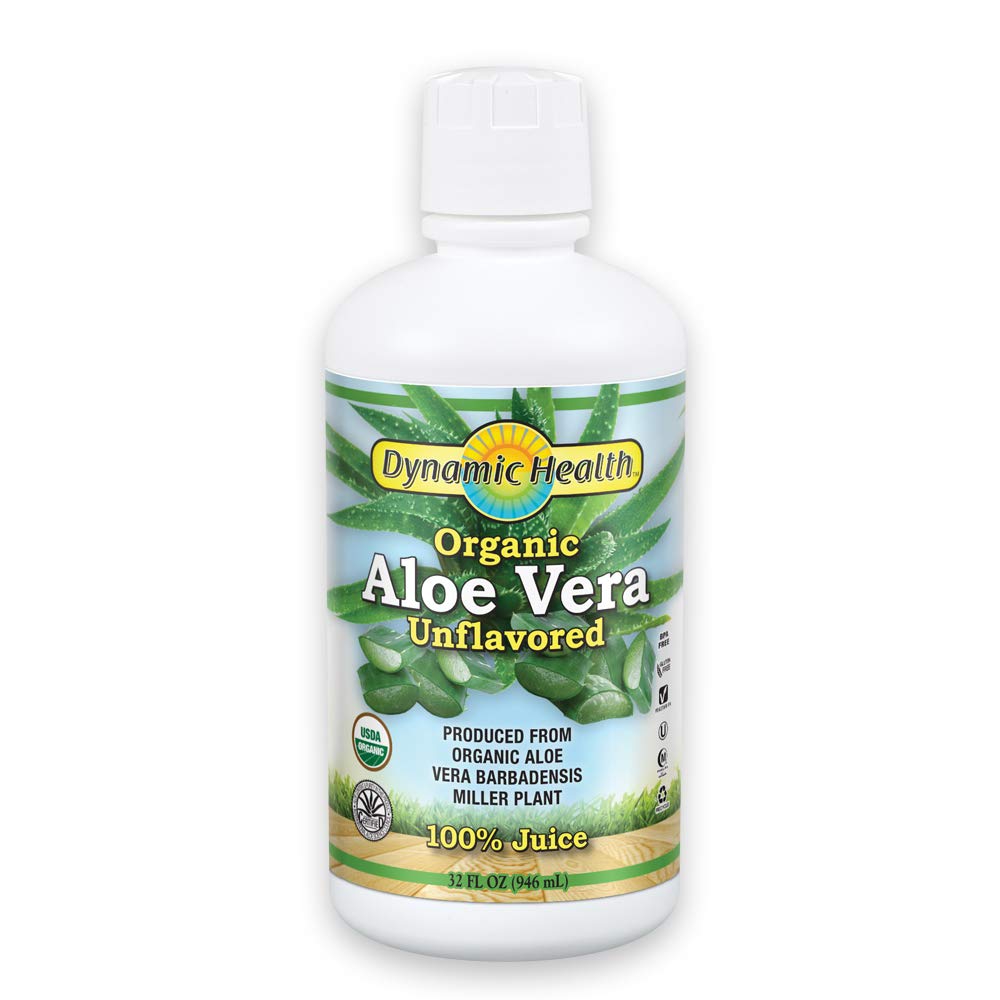 Dynamic Health Organic Aloe Vera Juice, No Additives, Digestive Suppor