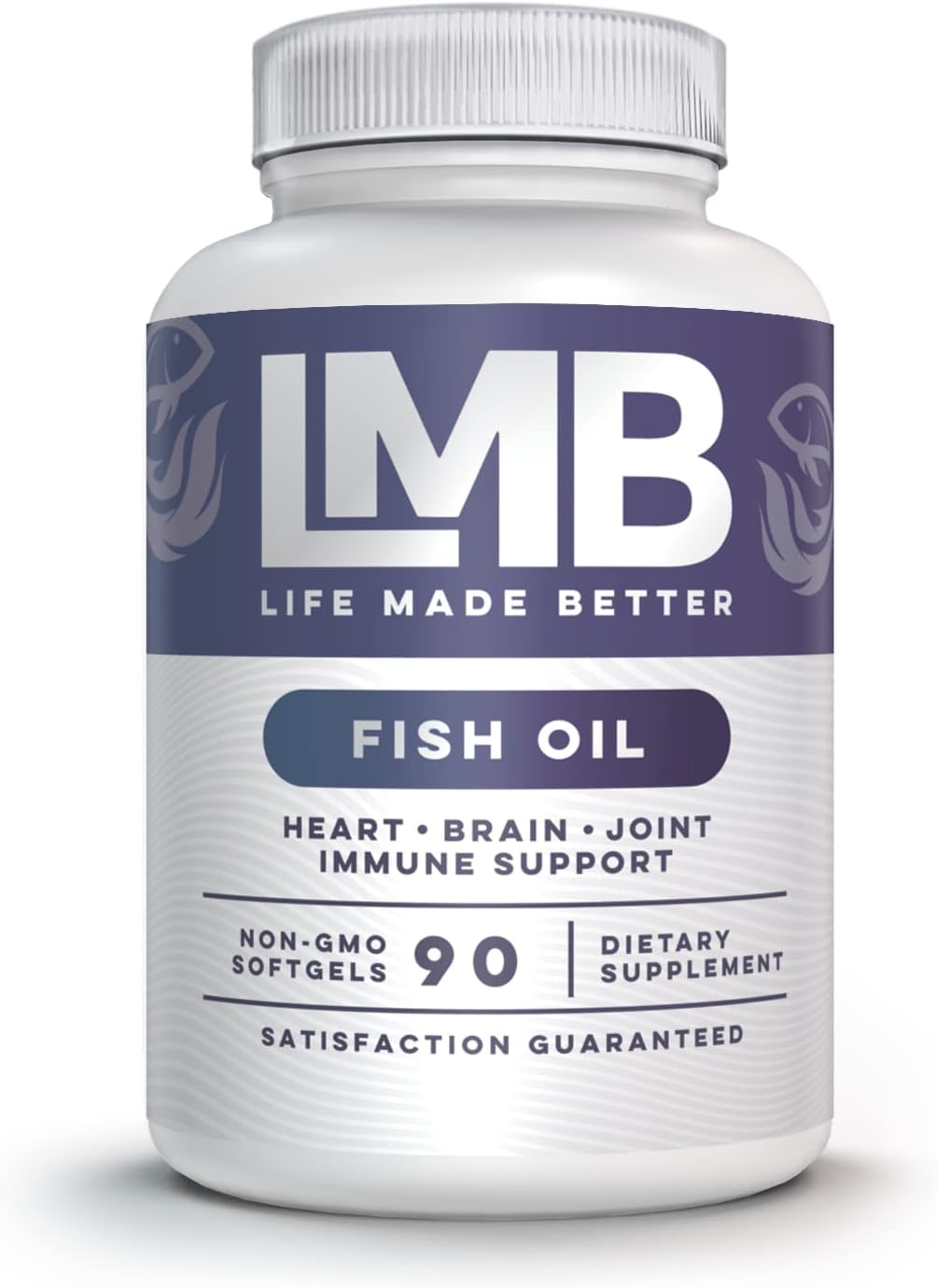 Omega 3 Fish Oil 3,000mg - Triple Strength Burp ? Less DHA 900mg + EPA 1200mg Non-GMO ? LMB (90 Soft Gels)