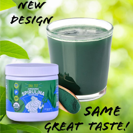 MATCHA DNA DNA707 Premium Organic Spirulina Powder - 83 Servings (8.82
