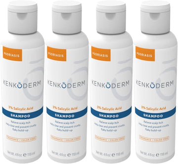Kenkoderm Psoriasis Therapeutic Shampoo with 3% Salicylic Acid - 4 oz