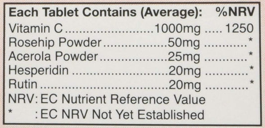 HealthAid Vitamin C 1000mg - Prolong Release - 30 Vegan Tablets

1 Grams
