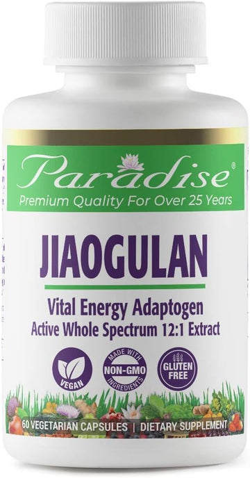 Paradise Herbs Jiaogulan, Vital Energy Adaptogen, Active Whole Spectru1.6 Ounces