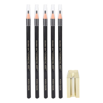 4 in 1 Duckbill Eyebrow Pencil Sharpener Eyebrow Pencil Set Eyebrow Makeup Cosmetic Shaping Tools(Black eyebrow pencil)