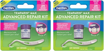 DenTek Temparin Max Advanced Dental Repair Kit, 13+ Repairs (Pack of 2)