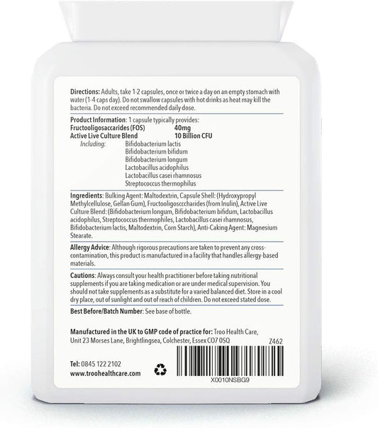 Troo Acidophilus Complete Supplement - High-Strength Multi-Strain Acti60 Grams