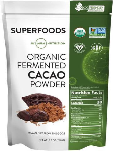 Mrm Nutrition Organic Fermented Cacao Powder | Superfood | Antioxidant