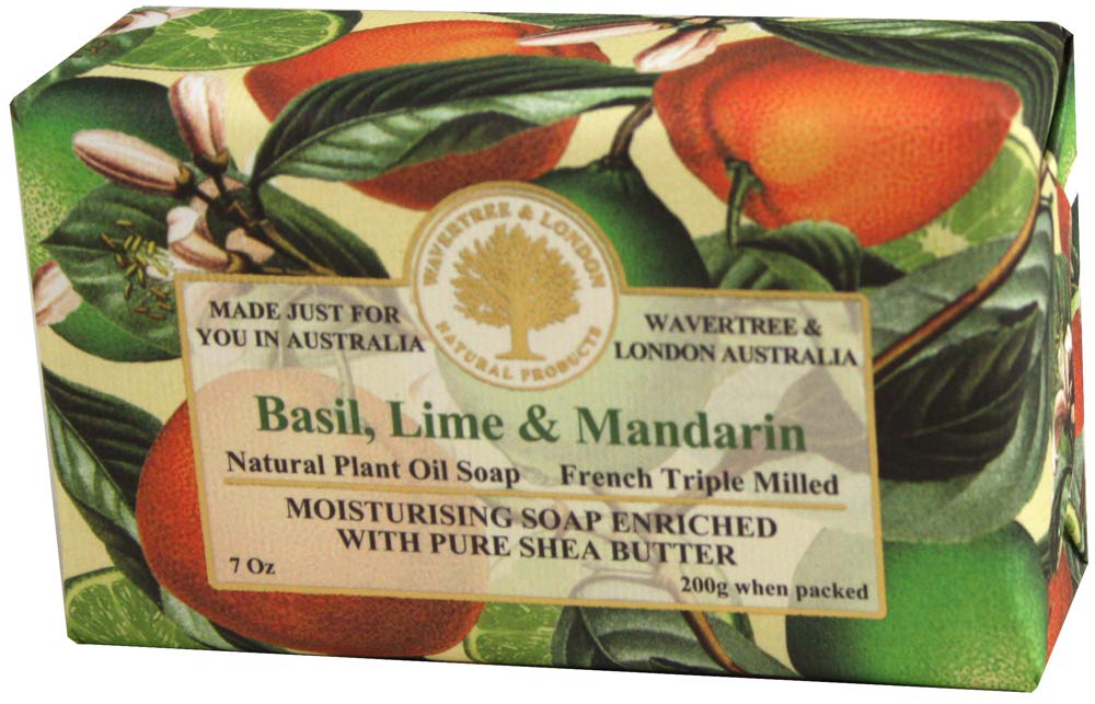 Australian Soapworks Wavertree & London 200g Soap - Basil Lime & Mandarin