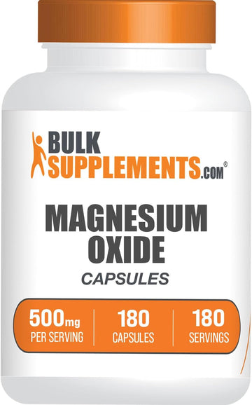 BulkSupplements.com Magnesium Oxide Capsules - Magnesium Supplement -