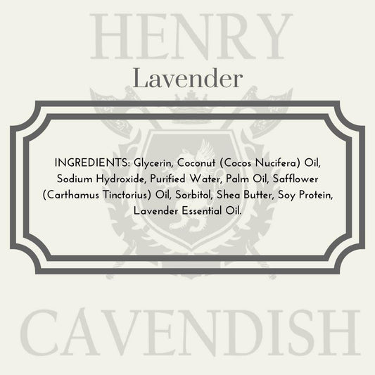 Henry Cavendish Lavender Shaving Kit with - Shaving Soap with Shea Butter & Coconut Oil. Long Lasting 3.8  Puck Refill, plus Gentleman's Stainless Steel Shaving Soap Bowl