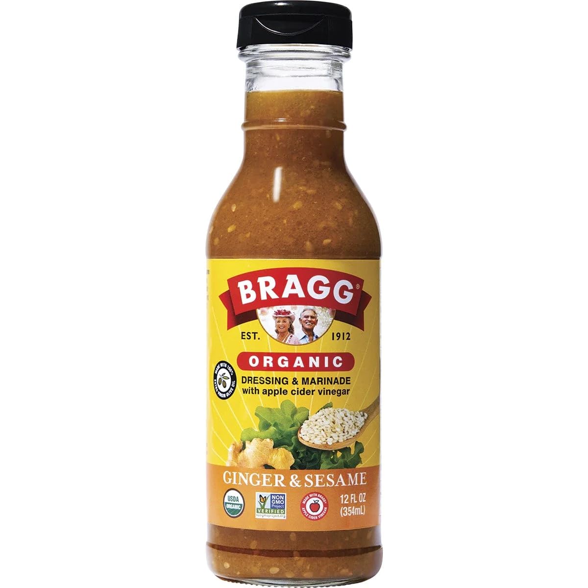 Bragg Organic Salad Dressing and Marinade, 12 oz (Ginger & Sesame)12 Ounces