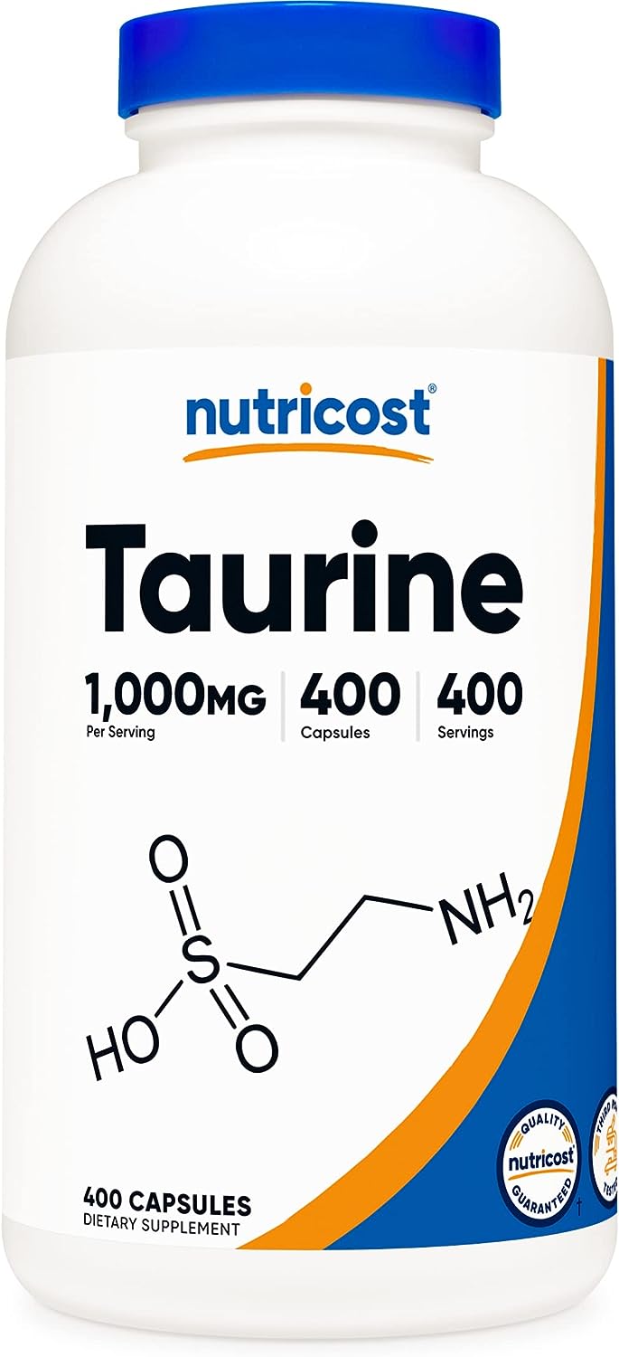Nutricost Taurine 1000mg, 400 Capsules
