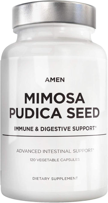 Amen Organic Mimosa Pudica Seeds Capsules, 2 Month Supply, Vegan Mimos
