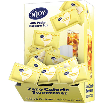 N'Joy Yellow Sucralose Zero Calorie Sweetener Packets, 0.04 Oz Packet, 400 Packets/box