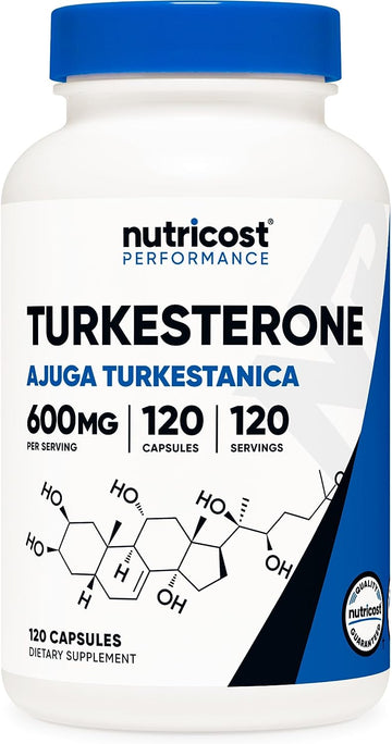 Nutricost Turkesterone Dietary Supplement 600mg, 120 Capsules - Vegetarian, Non-GMO & Gluten Free